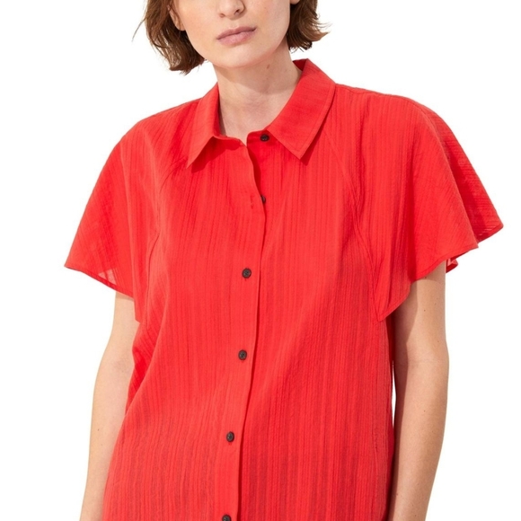 Mara Hoffman Phebe Top New With Tags Red Cotton - Picture 4 of 5